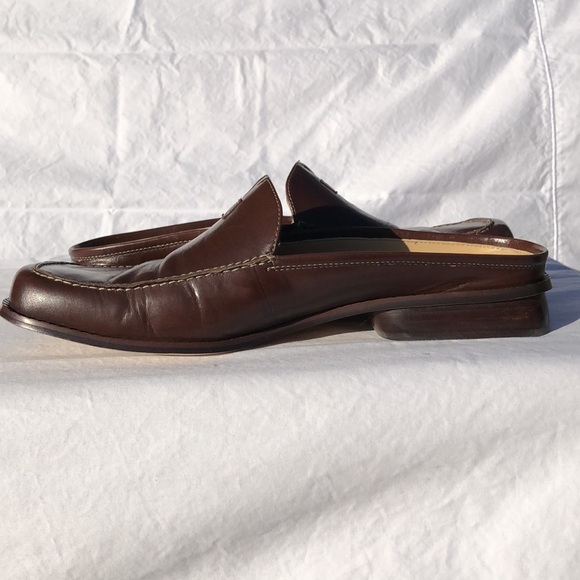 Anne Klein Brown Leather Slides/Mules - Chocolate, Kathy AK - Picture 8 of 14